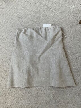 NWT Dissh Linen A-line Strapless Top US size 12